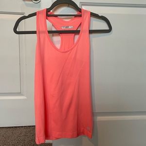 neon orange activewear/workout tank top